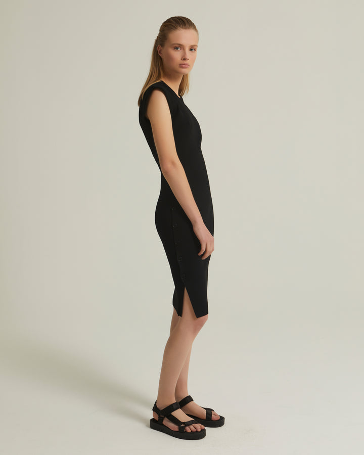 Stretch-knit midi dress