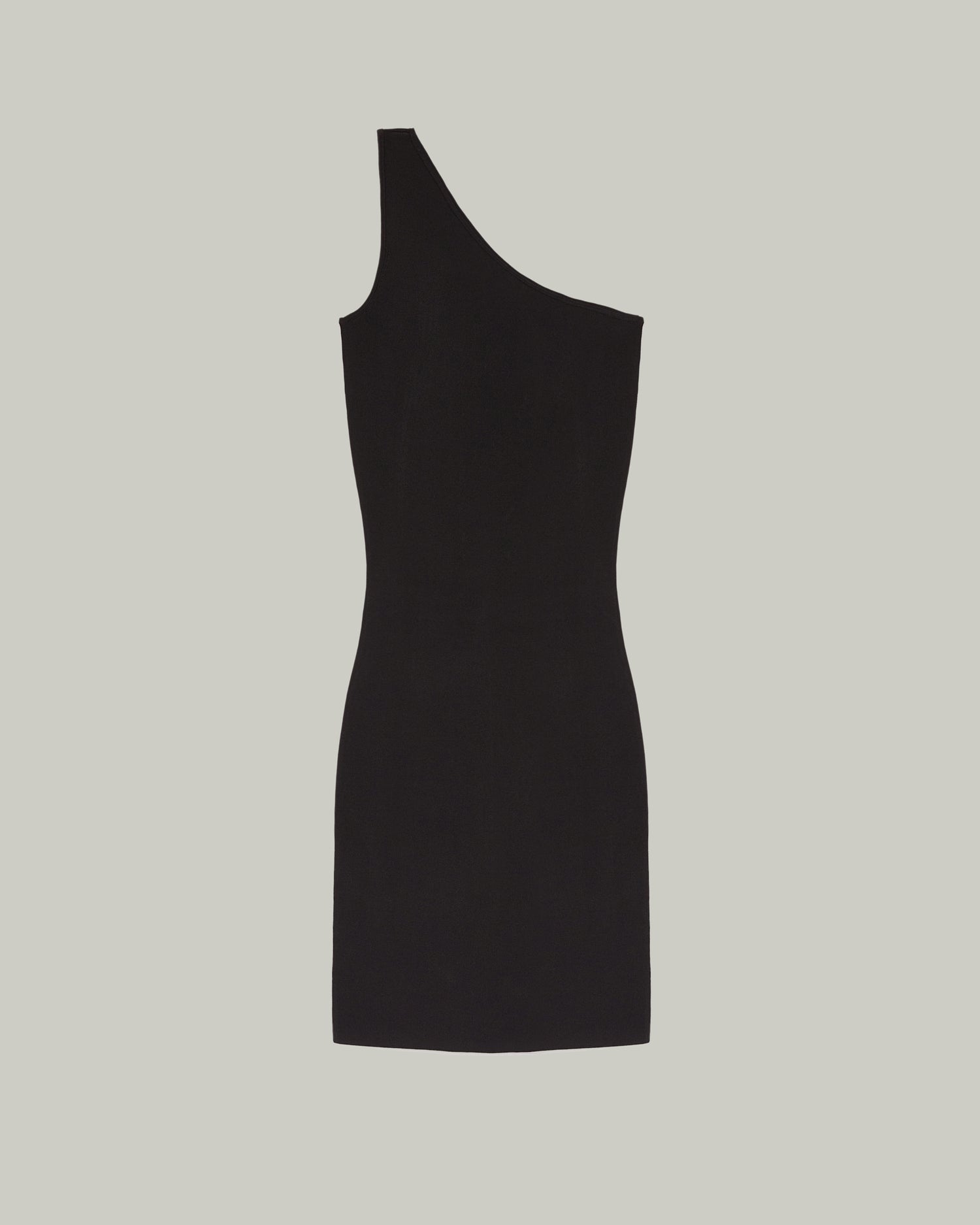 robe-mi-longue-asymetrique-en-maille-stretch-noir-23eyr50403mspwc99 -Yves Salomon