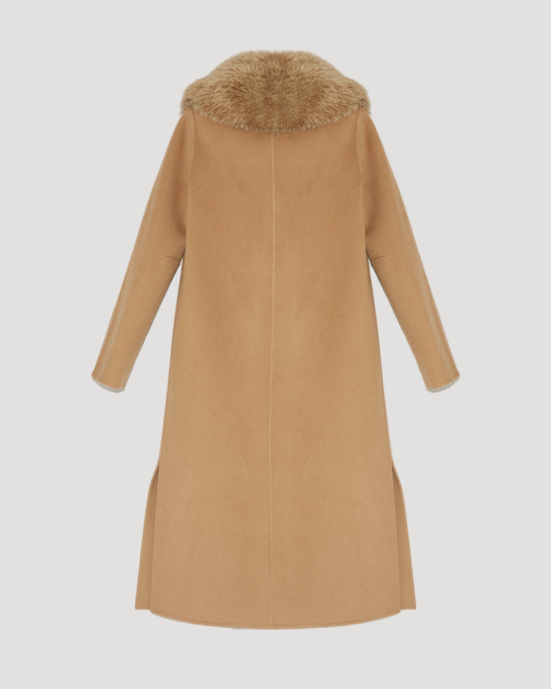 ジャケット・アウター NULLUS CAMELLIA LAPEL BROOCH LONG COAT Camila Coat Camel – L.Cuppini