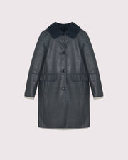 Manteau à col en agneau mérinillo