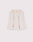 Knitted fox fur jacket