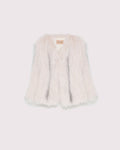 Knitted fox fur jacket