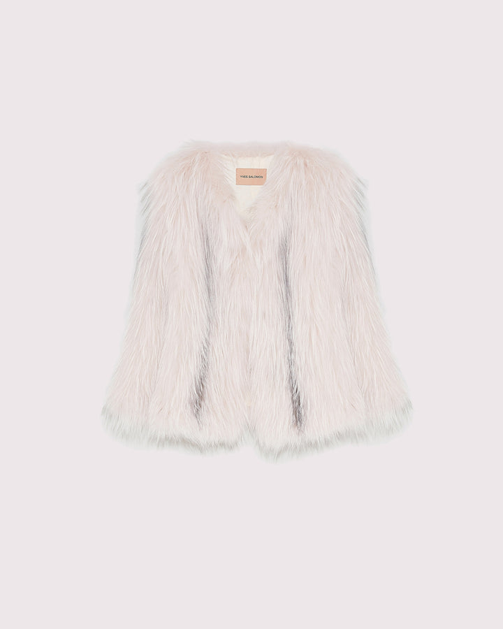Knitted fox fur jacket