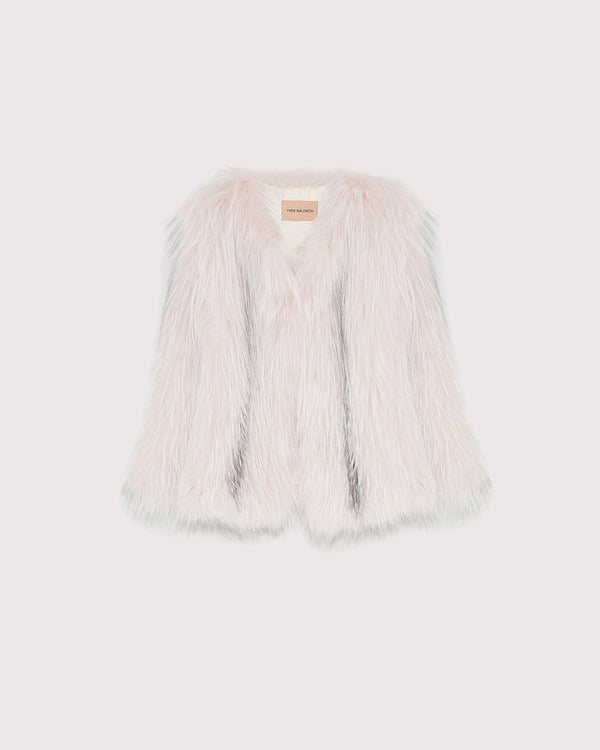 Knitted fox fur jacket