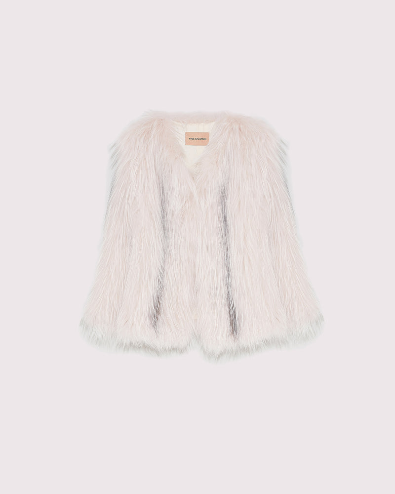 Knitted fox fur jacket