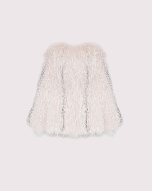 Knitted fox fur jacket