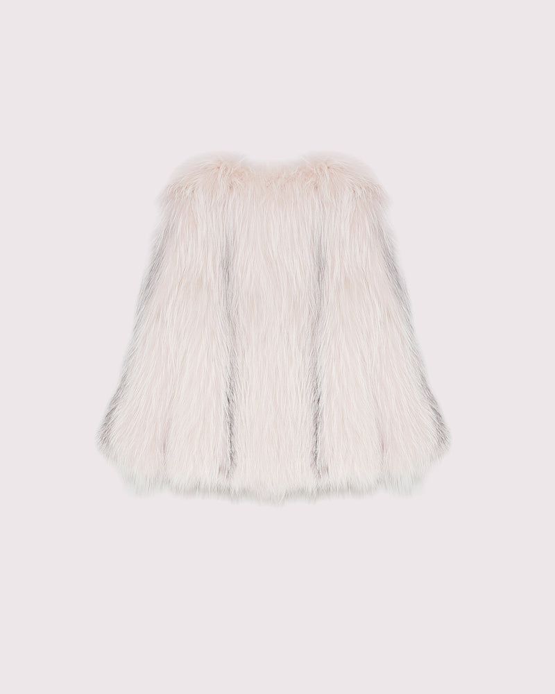 Knitted fox fur jacket